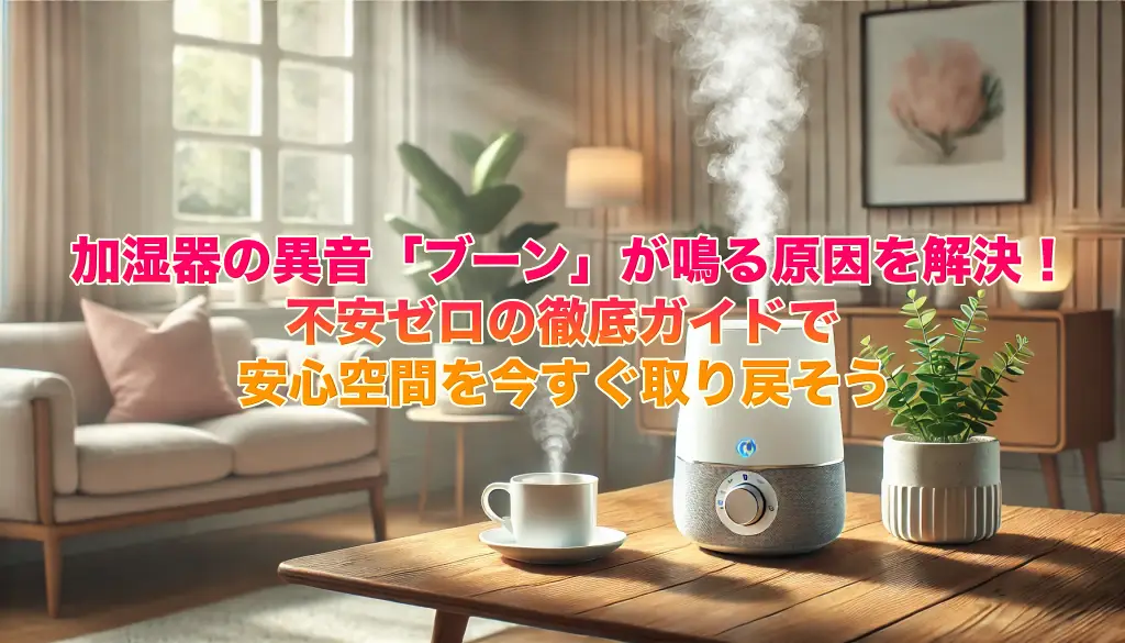 加湿器の異音「ブーン」が鳴る原因を解決！不安ゼロの徹底ガイドで安心空間を今すぐ取り戻そうの画像